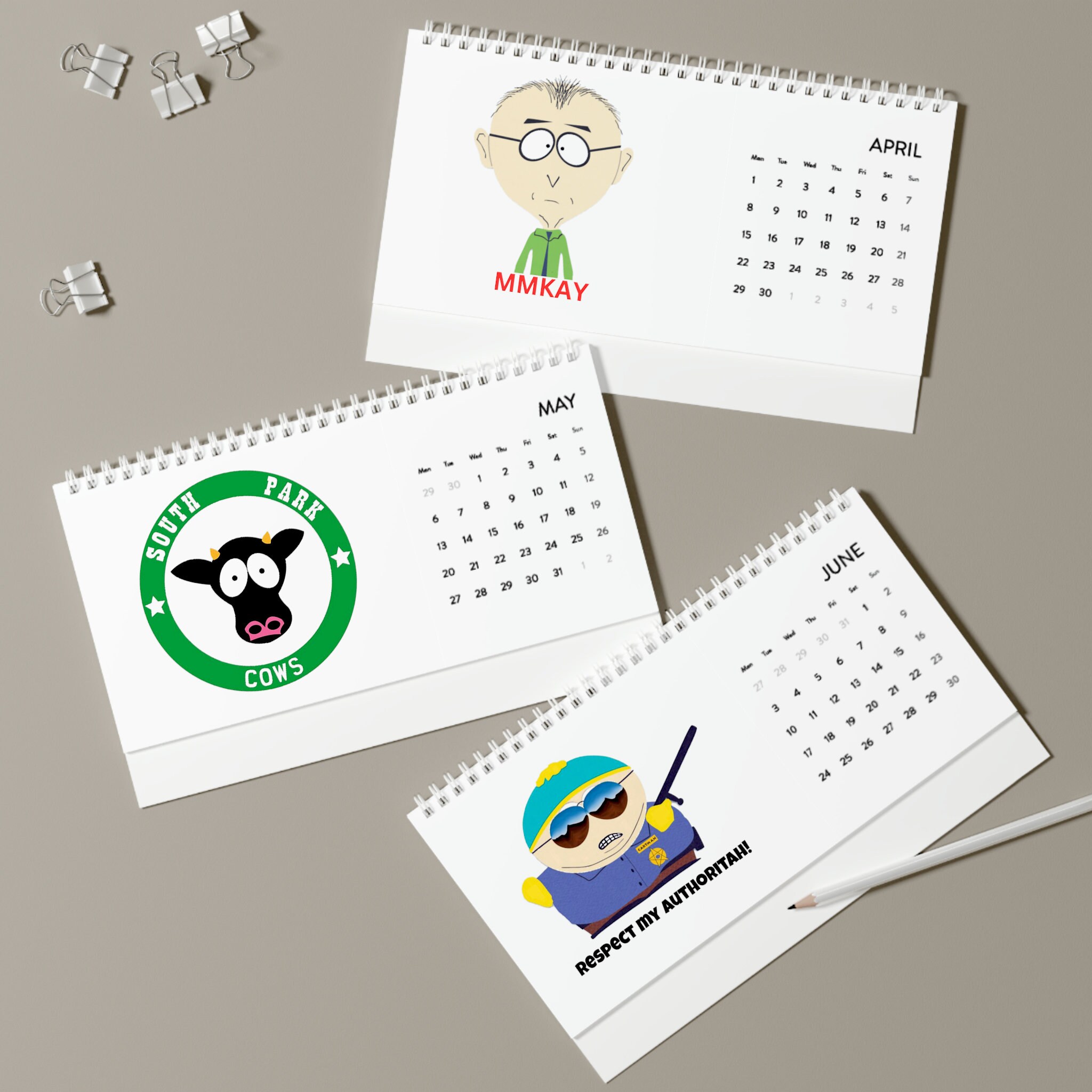 South Park Desk Calendar 2024 Etsy