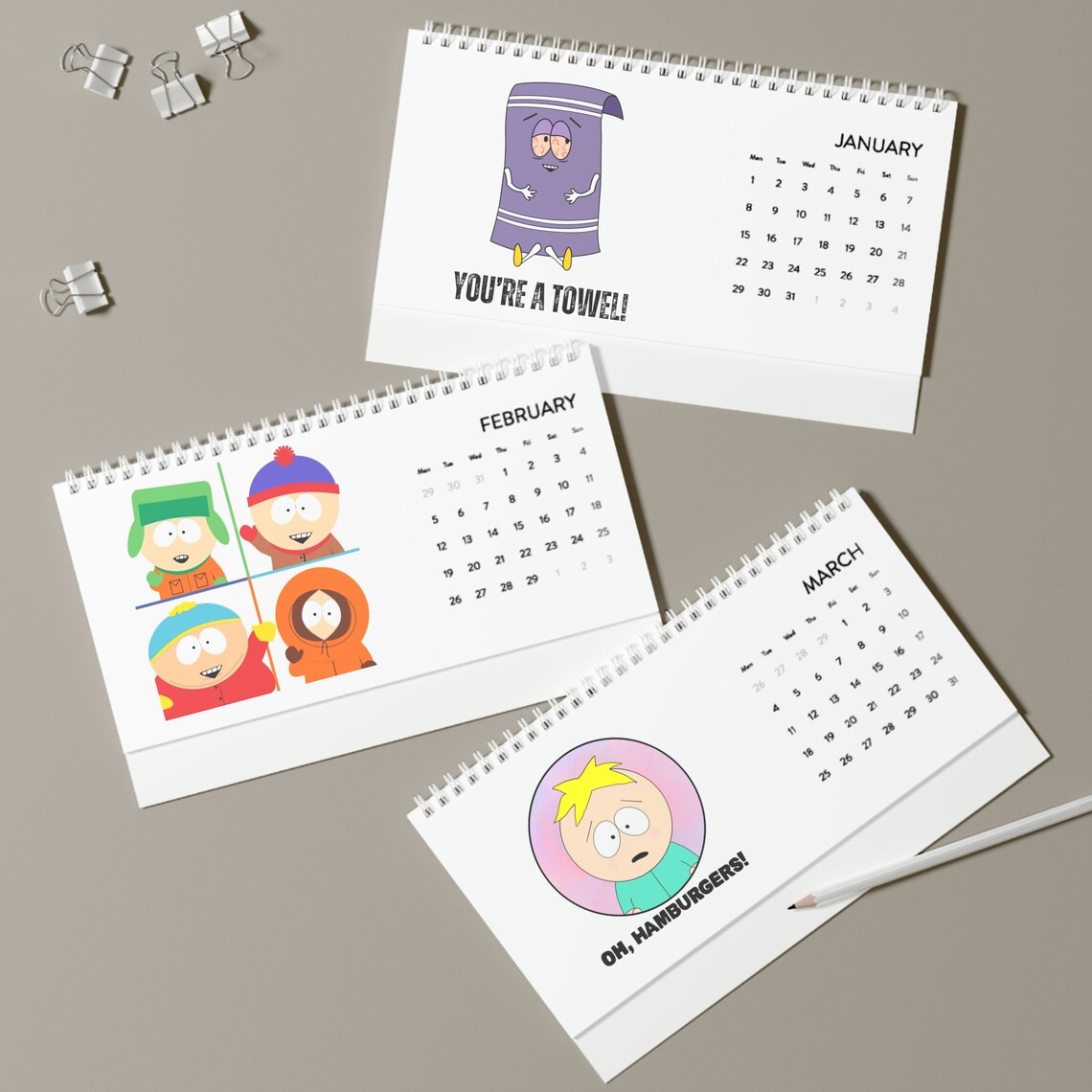 South Park Desk Calendar 2024 Etsy