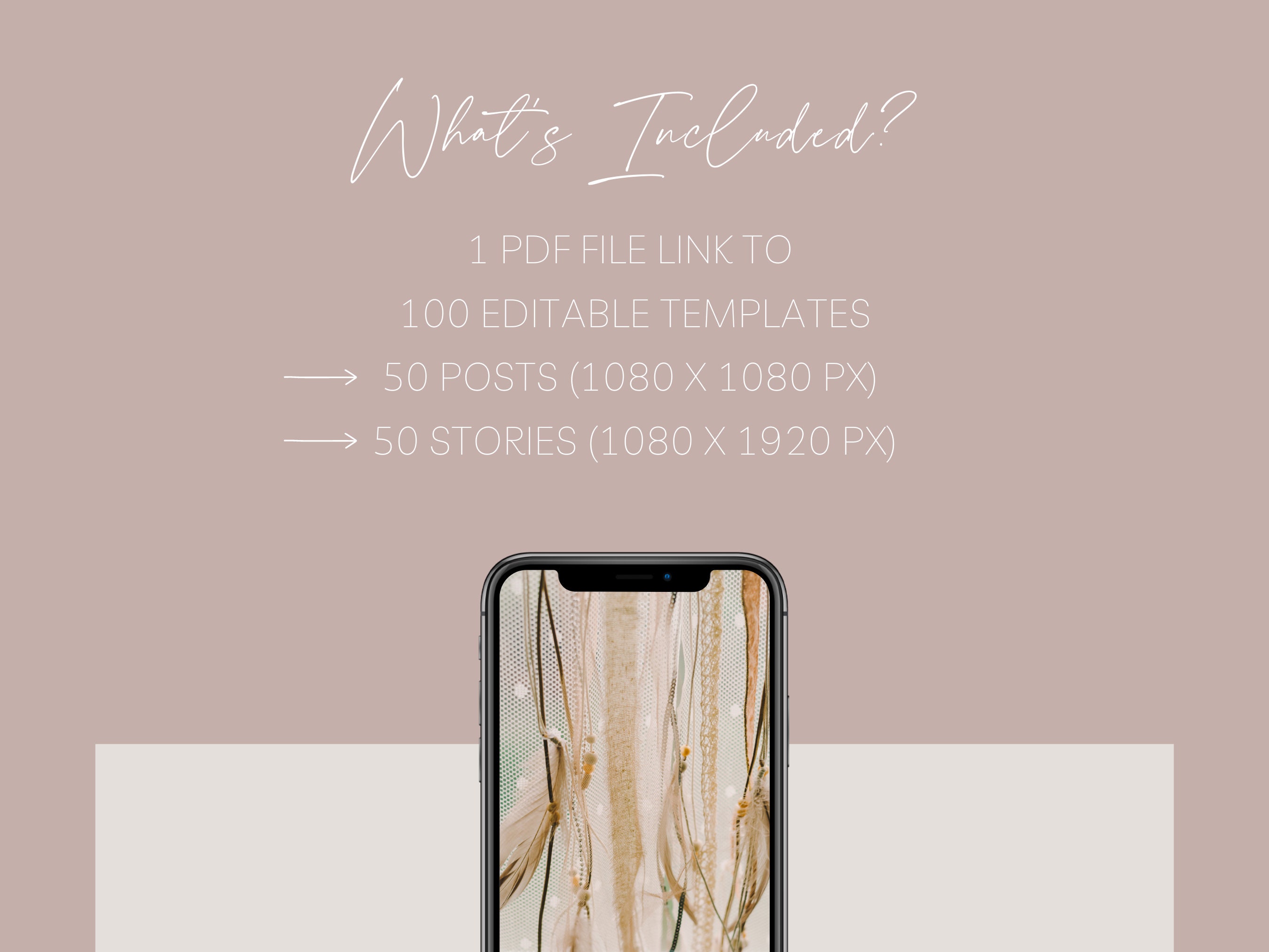 100 Boho Instagram Post + Story Template Bundle | Quote Template| Canva ...