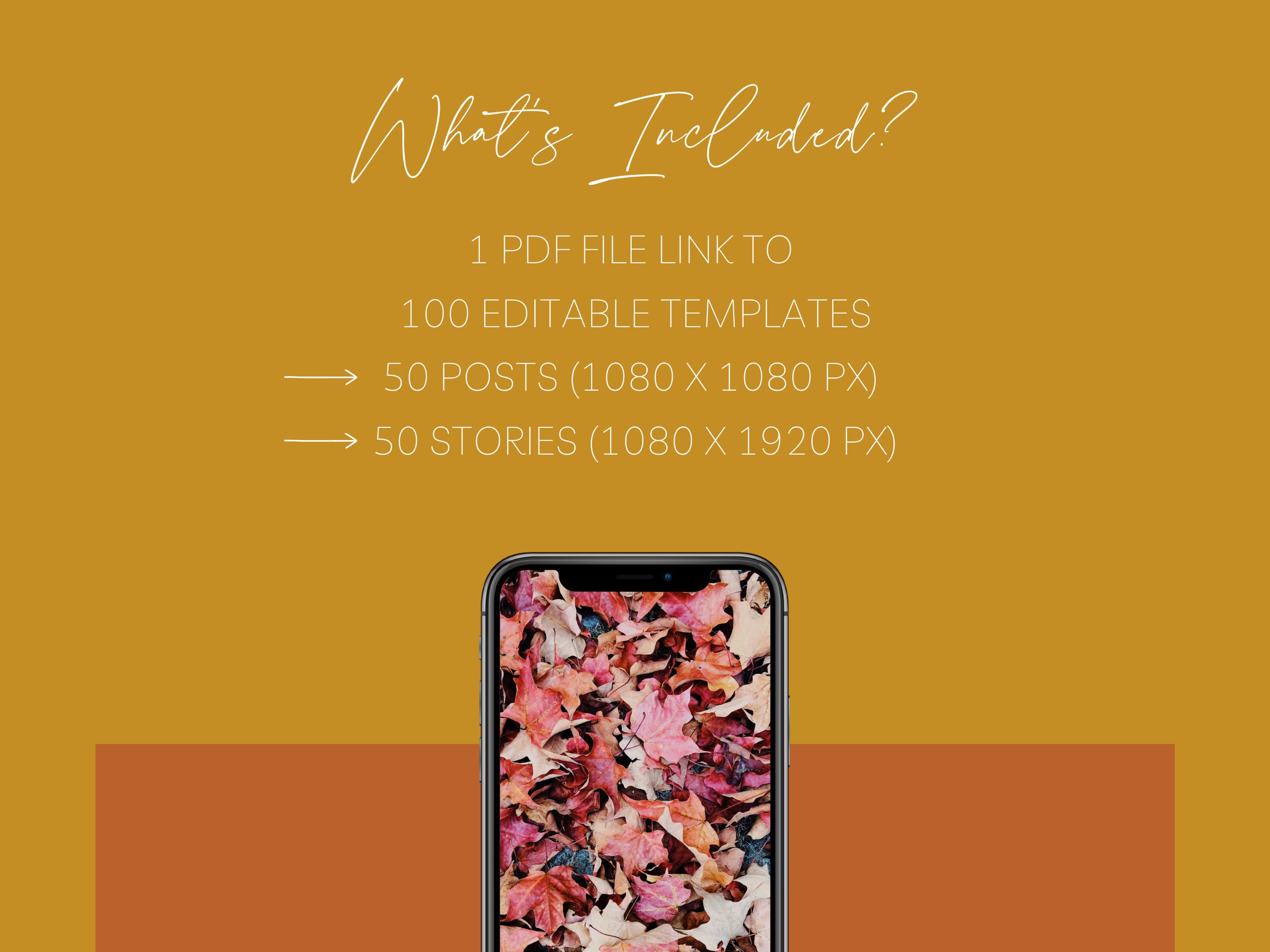 100 Autumn Instagram Post + Story Template Bundle | Quote Template ...