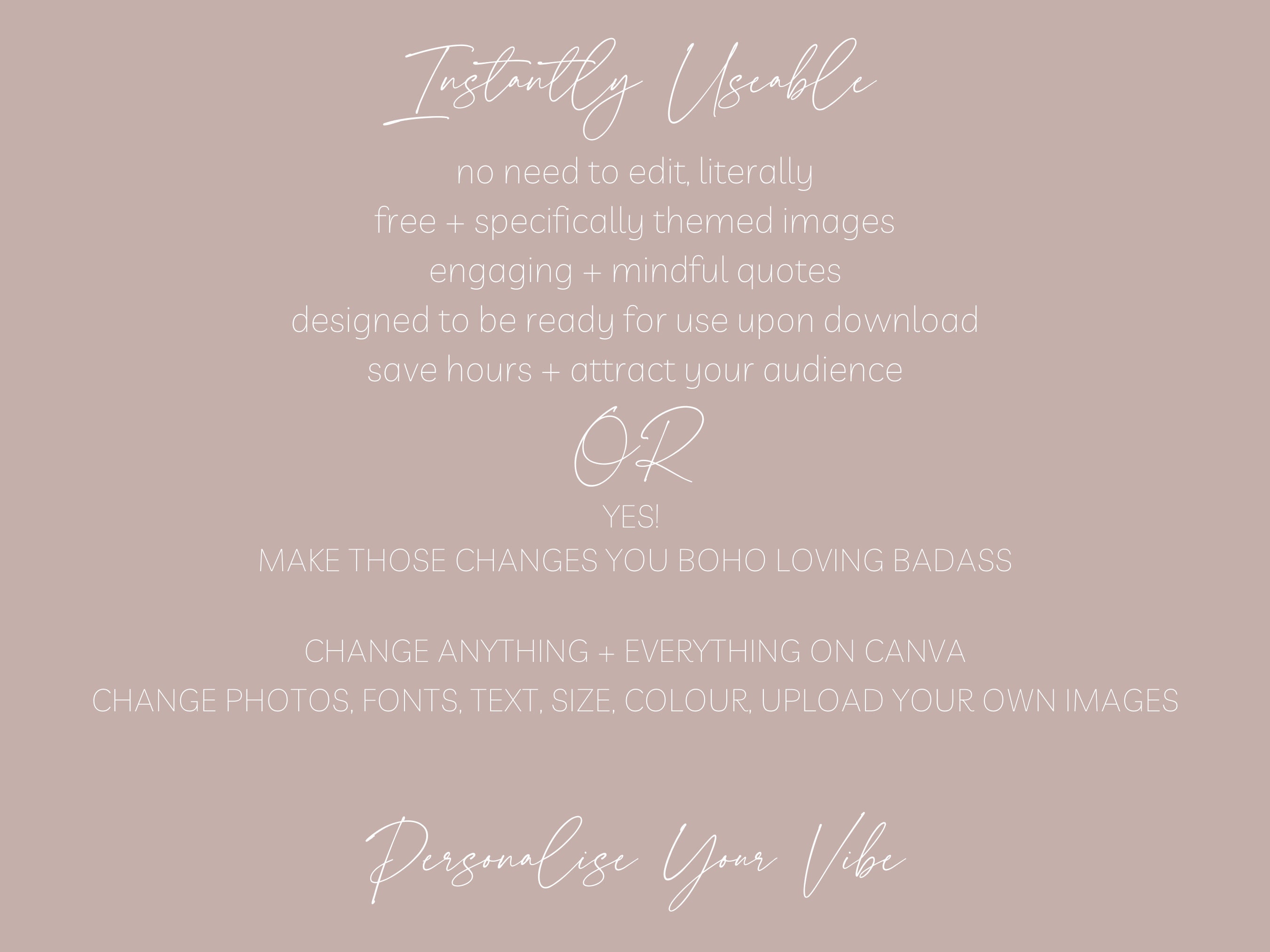 100 Boho Instagram Post Story Template Bundle Quote Template Canva ...
