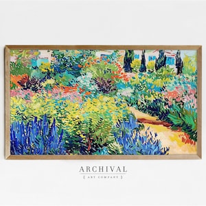 FRAME TV Van Gogh Inspired Art |  Expressive Home Decor Colorful Classic Wall Art Garden Painting | Samsung Frame TV Digital Download
