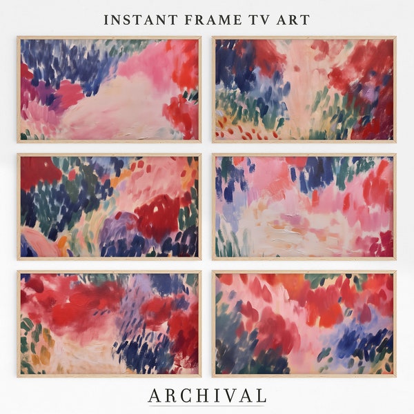 FRAME TV Matisse Inspired Flowers BUNDLE | Expressive Decor Colorful Modern Art Abstract Painting | Samsung Frame Tv Digital Download