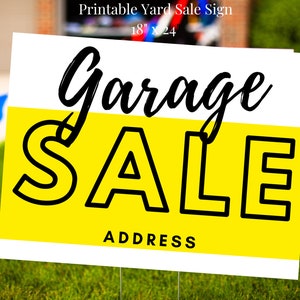 Garage Sale Sign| Printable| Download - Etsy
