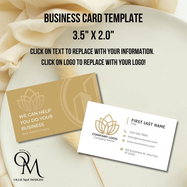 Elegant Business Card| Personalize| Double Sided Print