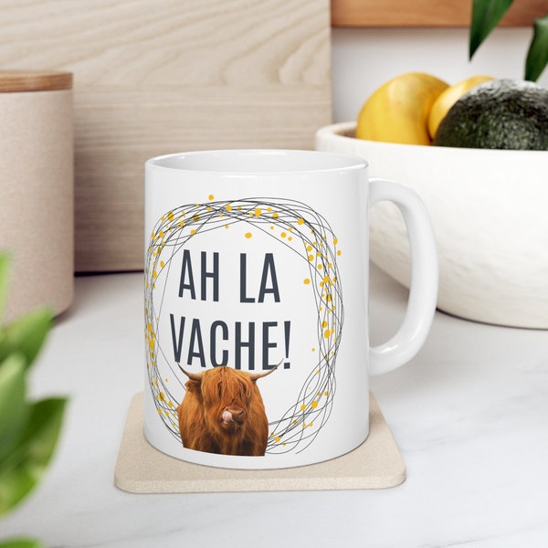 Ah La Vache Holy Cow Ceramic Mug 11oz