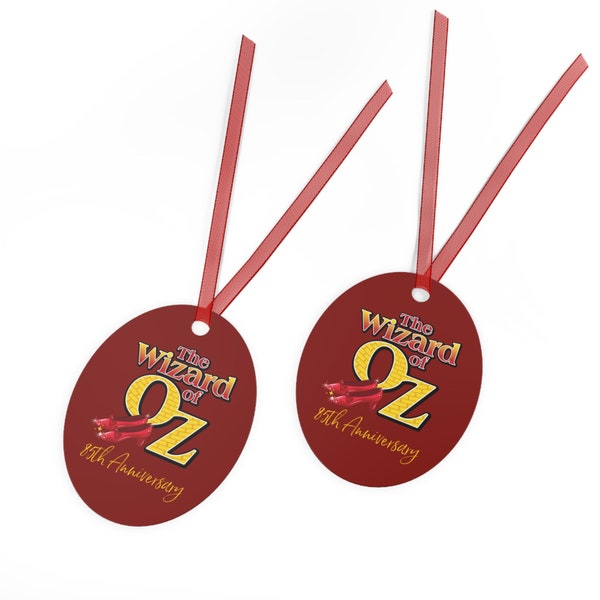 85th Anniversary Wizard of Oz Metal Christmas Ornaments or rearview mirror trinket hanger