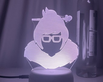 Overwatch Light Decor Mei Light | Light Nightlight Poster Neon Decor Art Canvas 3D Light Artwork Class Gift for Home