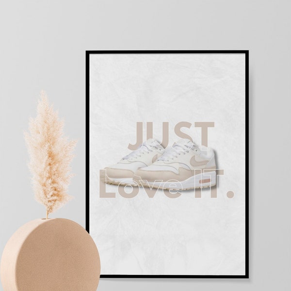 Affiche Poster Sneakers Nike Minimaliste, Hypebeast Sneaker Poster, Printable Wall Art, Sneakerhead Decor, Gift for Boyfriend