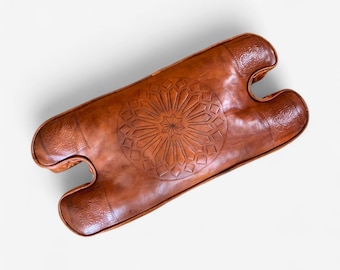 Kamelhockerkissen, handgefertigter Ledersattelsitz, Ersatzkissen in benutzerdefinierter Größe für Kamelsattelhocker