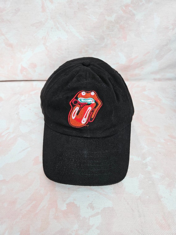 Vintage Rolling Stones Black Hat Concert Hat Snapb