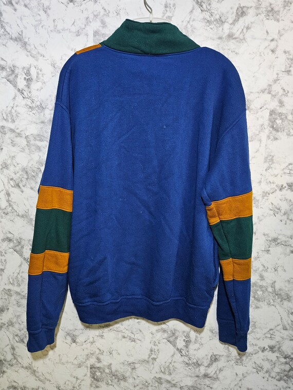 Vintage Athletic Works Mens Fleece Pullover Blue … - image 5