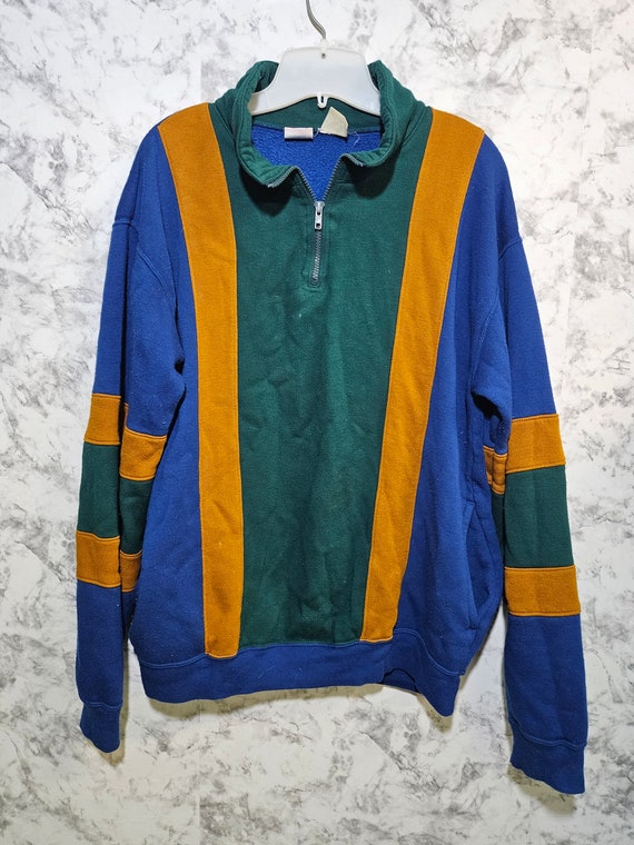 Vintage Athletic Works Mens Fleece Pullover Blue … - image 1