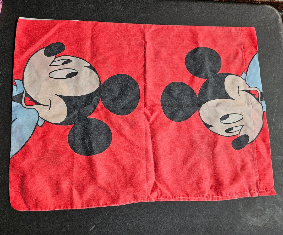 Vintage Mickey Mouse Pillow Case Disney 20x28 Etsy