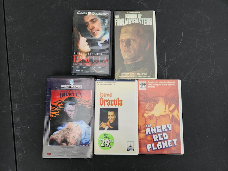 Vintage Horror Movies VHS Scary Films Thriller Halloween Lot Etsy
