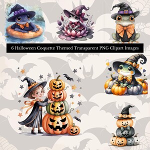 Halloween Frog Clipart PNG, Witch Clipart, Watercolor Clipart, Girl With Pumpkins, Halloween Graphics, Halloween Digital Download