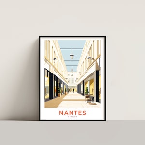 Nantes Travel Poster Wall Art Gift France Travel Print Gift Home Decor Lovers Wall Hanging