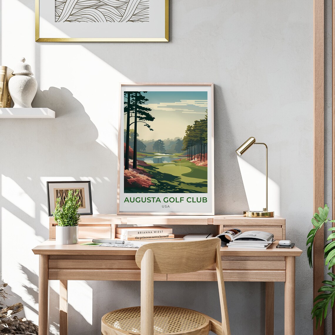 Augusta National Golf Club Travel Print Wall Art Gift USA Travel Poster ...