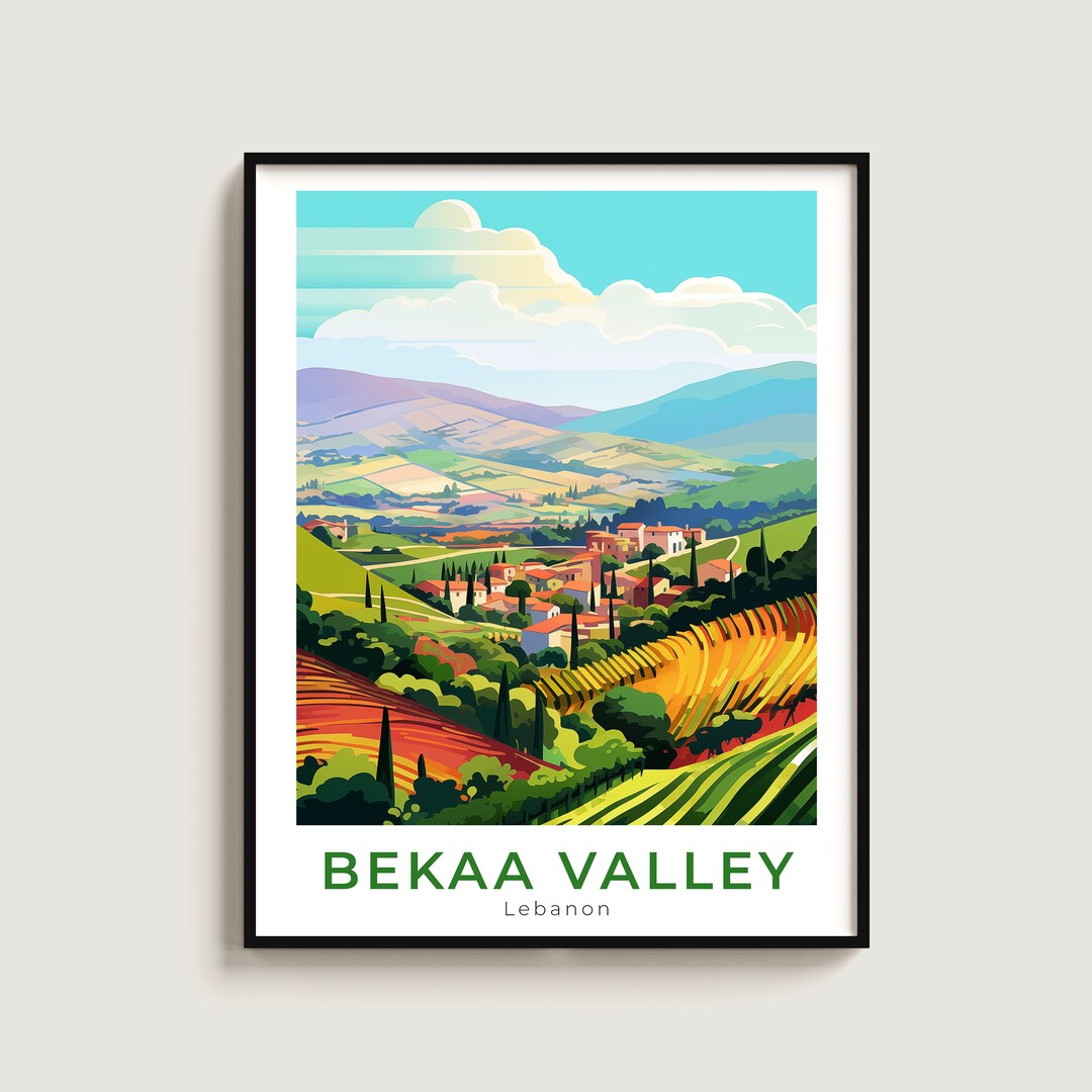 Beeka Valley Travel Print Wall Art Gift Lebanon Travel Poster Gift Home ...