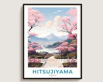 Hitsujiyama Travel Print Wall Art Gift Japan Travel Poster Gift Home Decor Lovers Wall Hanging