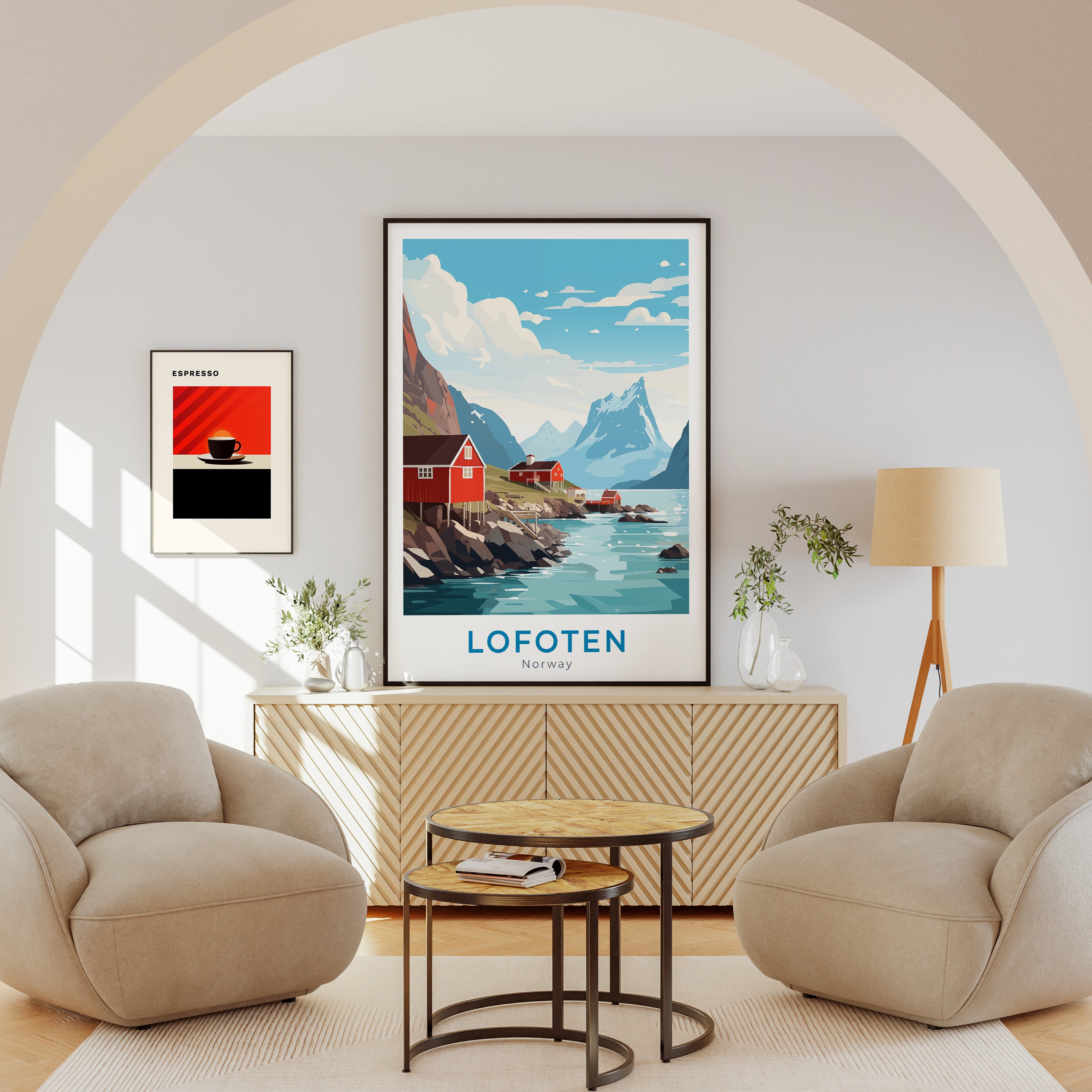 Illustration of Lofoten Island Home Decor