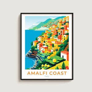 アマルフィ海岸旅行ポスター壁アートギフトイタリア旅行プリントギフト家の装飾愛好家壁掛け