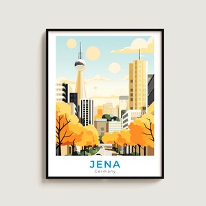 Jena Travel Print Wall Art Gift Germany Travel Poster Gift Home Decor Lovers Wall Hanging