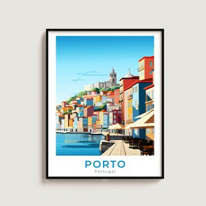 Porto Travel Poster Wall Art Gift Portugal Travel Print Gift Home Decor Lovers Wall Hanging