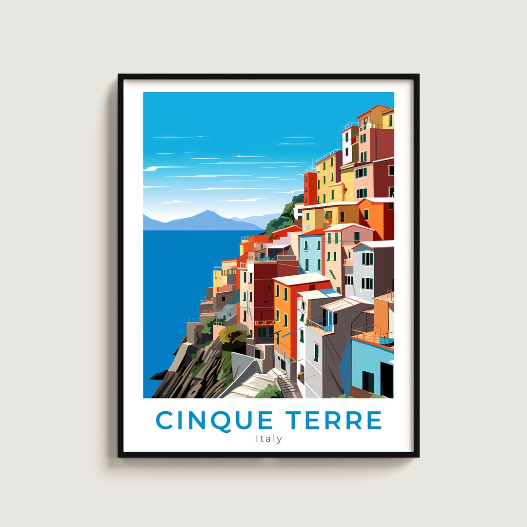 Cinque Terre Travel Print Wall Art Gift Italy Travel Poster Gift Home ...
