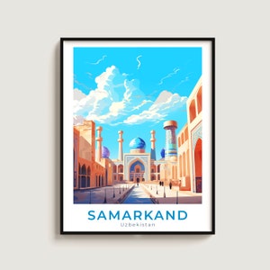 サマルカンド旅行ポスター壁アートギフトウズベキスタン旅行プリントギフト家の装飾愛好家壁掛け