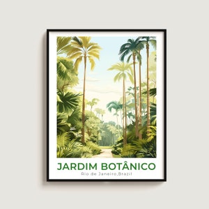 Jardim Botânico Travel Print Wall Art Gift Rio de Janeiro, Brazil Travel Poster Gift Home Decor Lovers Wall Hanging