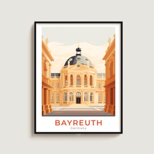 Bayreuth Travel Print Wall Art Gift Germany Travel Poster Gift Home Decor Lovers Wall Hanging