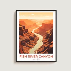 Fish River Canyon resetryck väggkonst gåva Namibia reseaffisch gåva heminredning älskare väggbonad