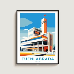 Fuenlabrada Travel Poster Wall Art Gift Spain Travel Print Gift Home Decor Lovers Wall Hanging