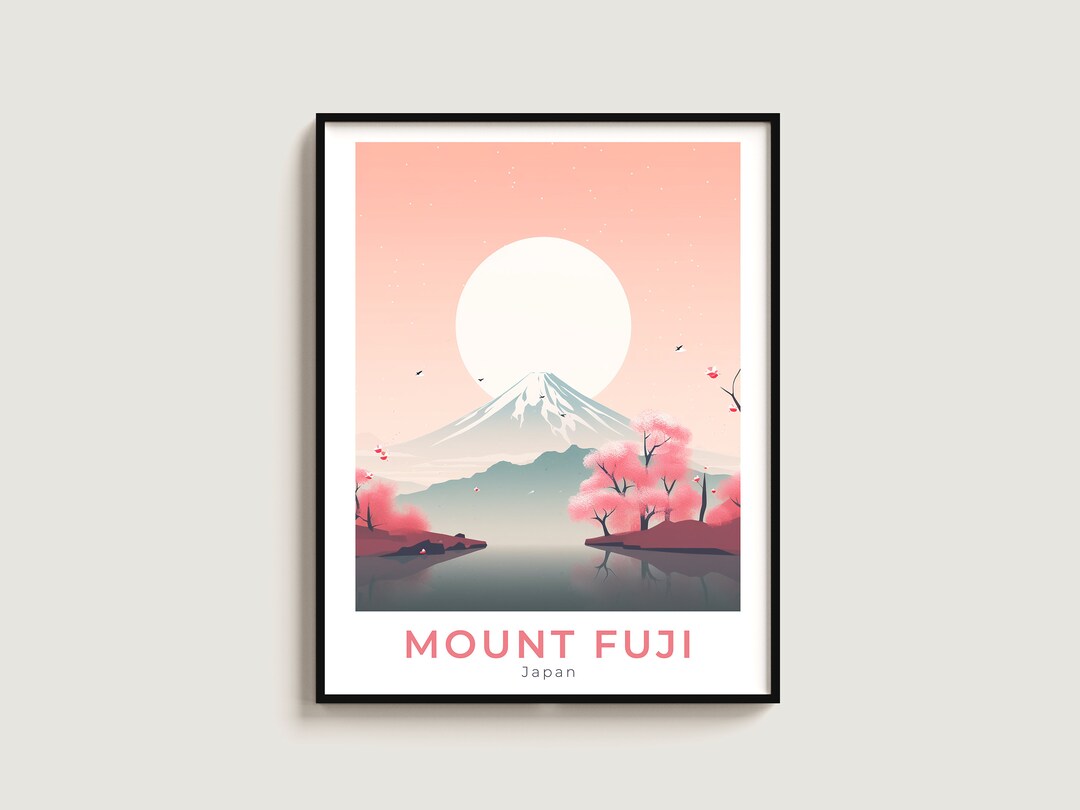 Mount Fuji Travel Poster Wall Art Gift Japan Travel Print Gift Home ...