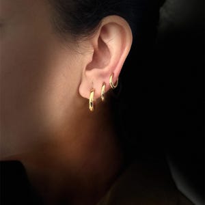 Hoop Earrings • Minimalist Hoop Earrings • Gold Hoops • Silver Hoop Earrings • Dainty Hoop Earrings • Birthday Gift for her • Gift for mom