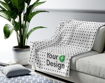 Personalised Plush Blanket, Customised Blanket With Your Favourite Family Photos, Friendship Photos, Music Covers, Art & More!
