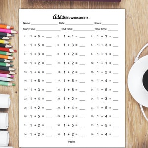 Addition Worksheets Printable for Kids, Math Learning Worksheets for ...