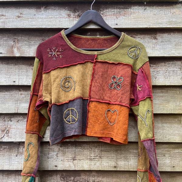 Boho Print Stretchy Crop Top main image 1