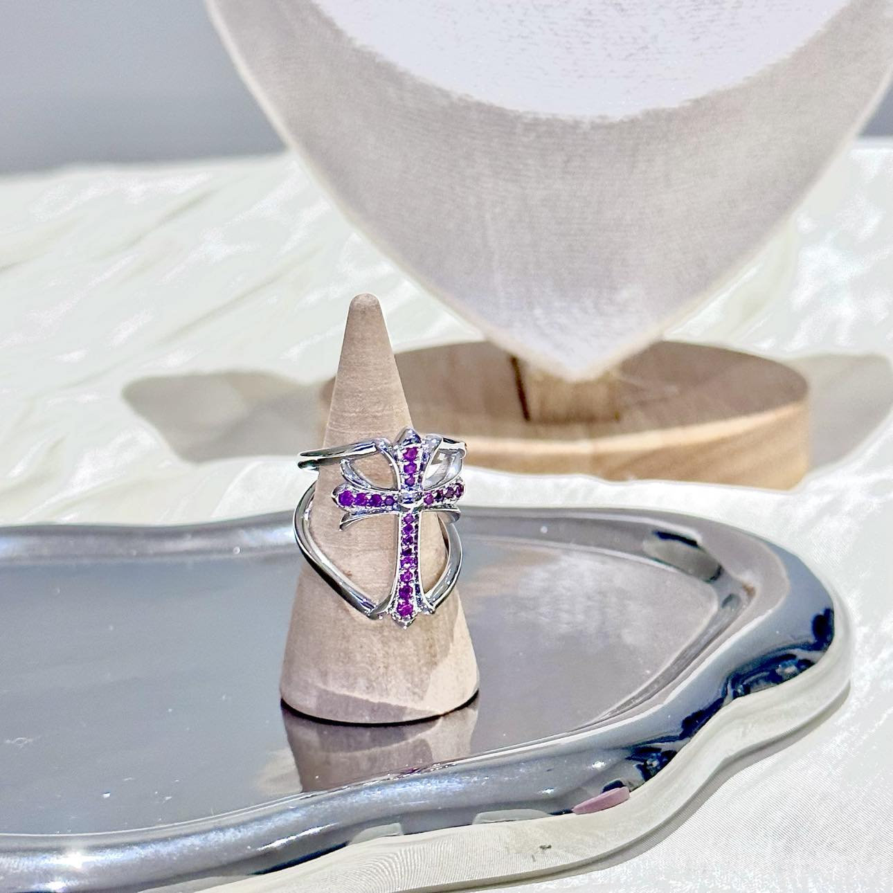 Etsy chrome 2024 hearts ring