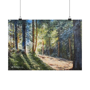 Woodland Landscape Print, Nature Wall Art, Nature Inspired Decor, Forest Wall Art, Rustic Home Decor, Scenic Forest Print,Country Wall Decor
