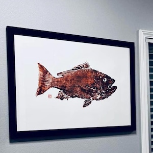 Saltwater Impressions, Art of Gyotaku, Red Snapper