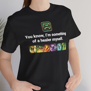FFXIV - Green Tank / Blue Healer - Warrior Final Fantasy XIV - Unisex Jersey Short Sleeve Tee