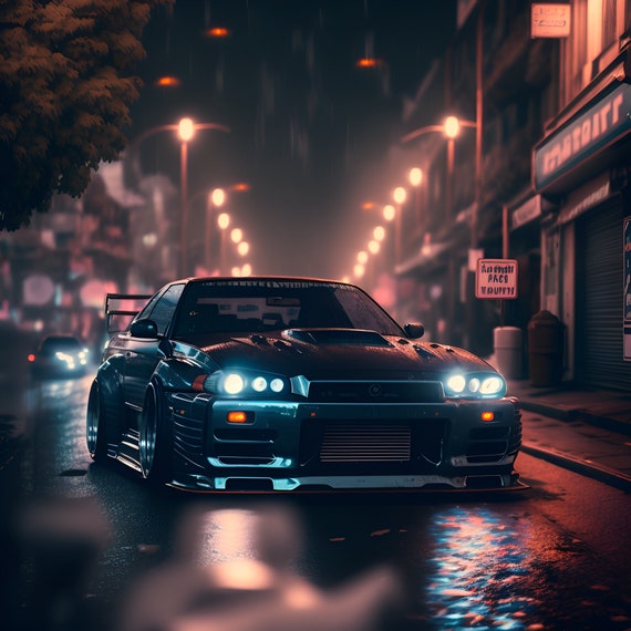 Nissan Skyline R32 Drifting Drift Car Poster Print -  Portugal