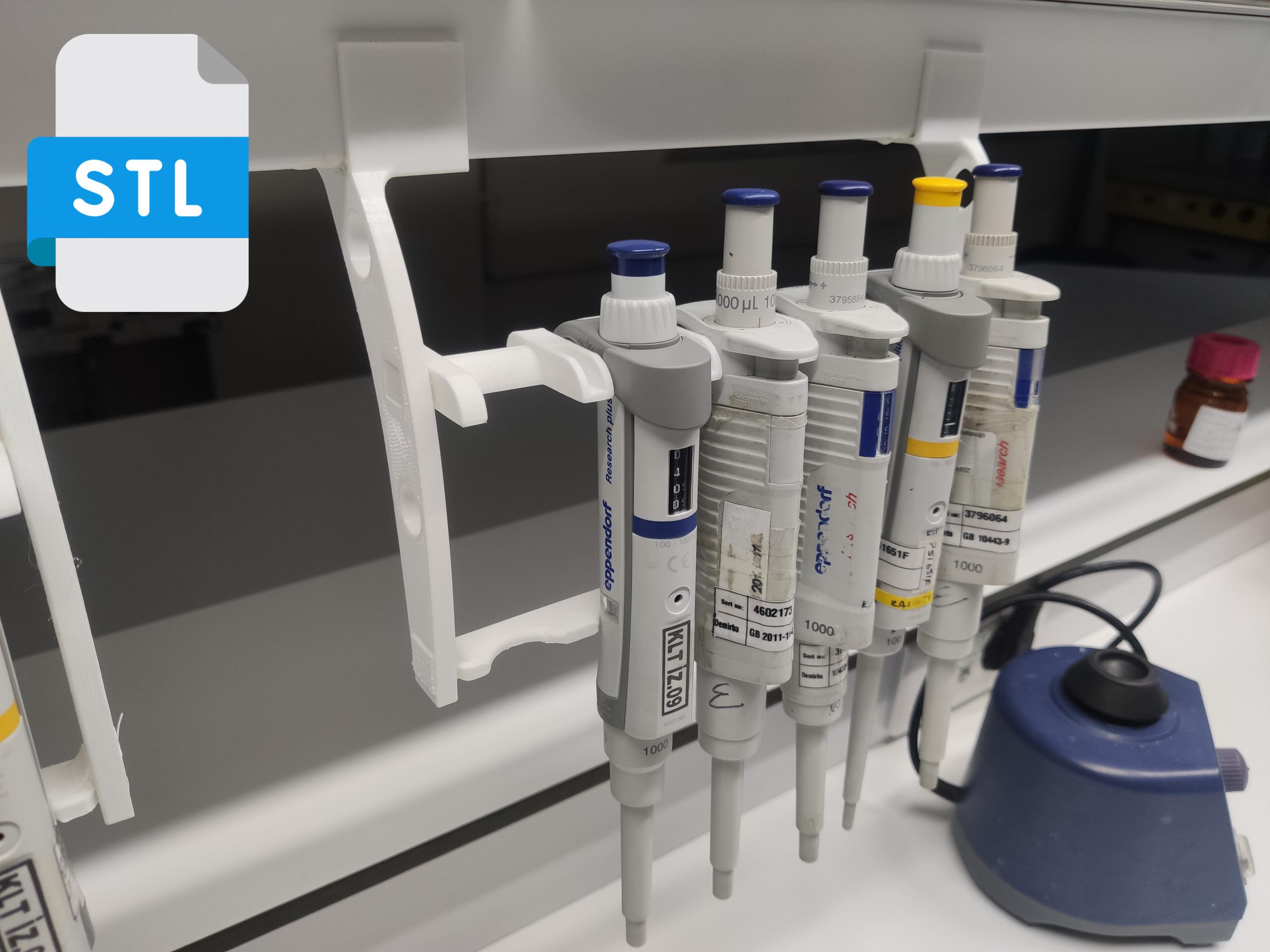 Laboratory Pipette Stand Digital STL Files , Pipettor Holder ...