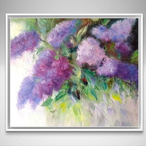 purple flowers oil painting lilac oil painting flowers painting floral painting flower painting painting on canvas spring bouquet