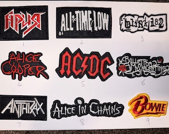 Rock And Metal band Iron On Patches