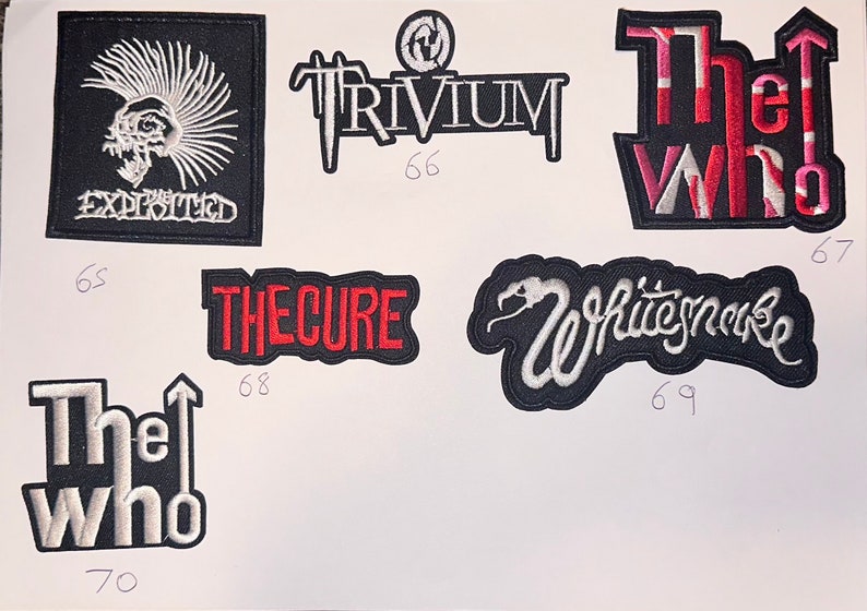 Rock and Metal Band Iron on Patches Etsy UK