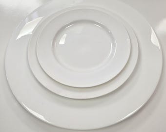White Fine Bone China set of  3 size Plates