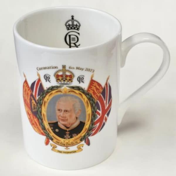 King Charles III Coronation fine bone china with signature